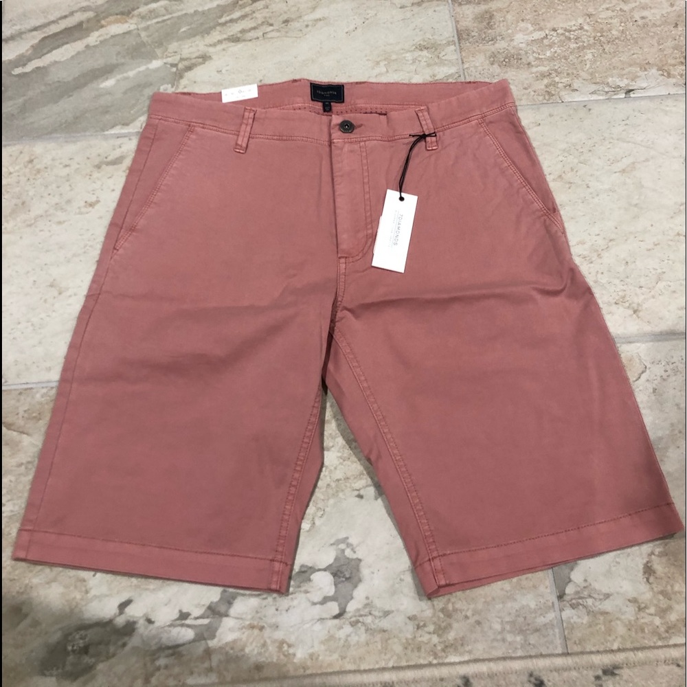 NWT 7 Diamonds Twill flat front short